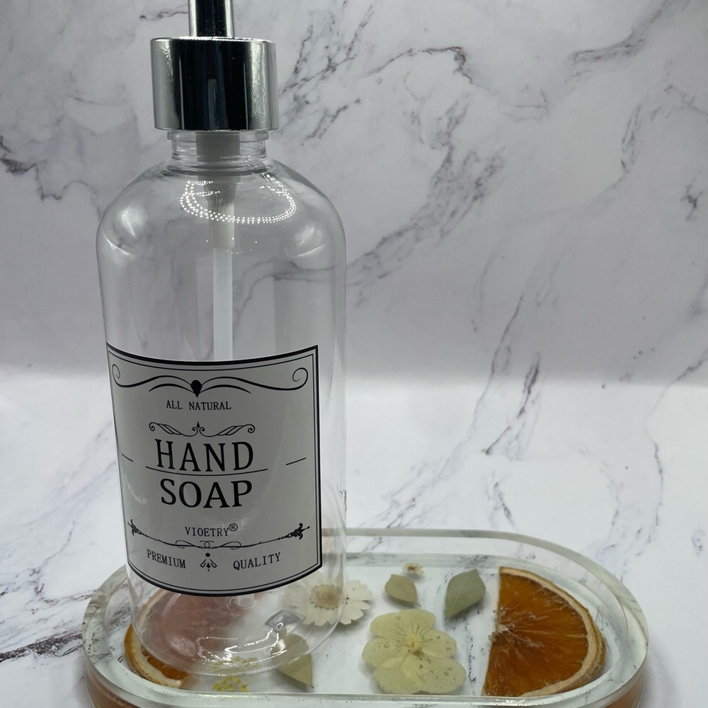 Handmade Resin Soap Dish with Real Dried Fruit and Flowers